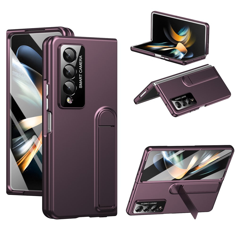 For Samsung Galaxy Z Fold3 5G Case Foldable Kickstand Skin-Touch PC Phone Cover Built In Screen Protector