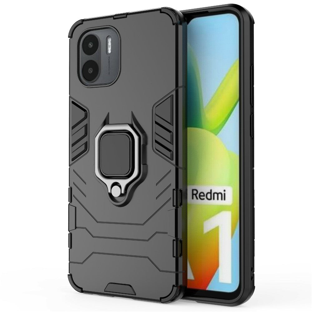 For Xiaomi Redmi A1 4G / A2 4G Phone Case Ring Holder Kickstand Hybrid Hard PC Soft TPU Scratch Resistant Protective Cover