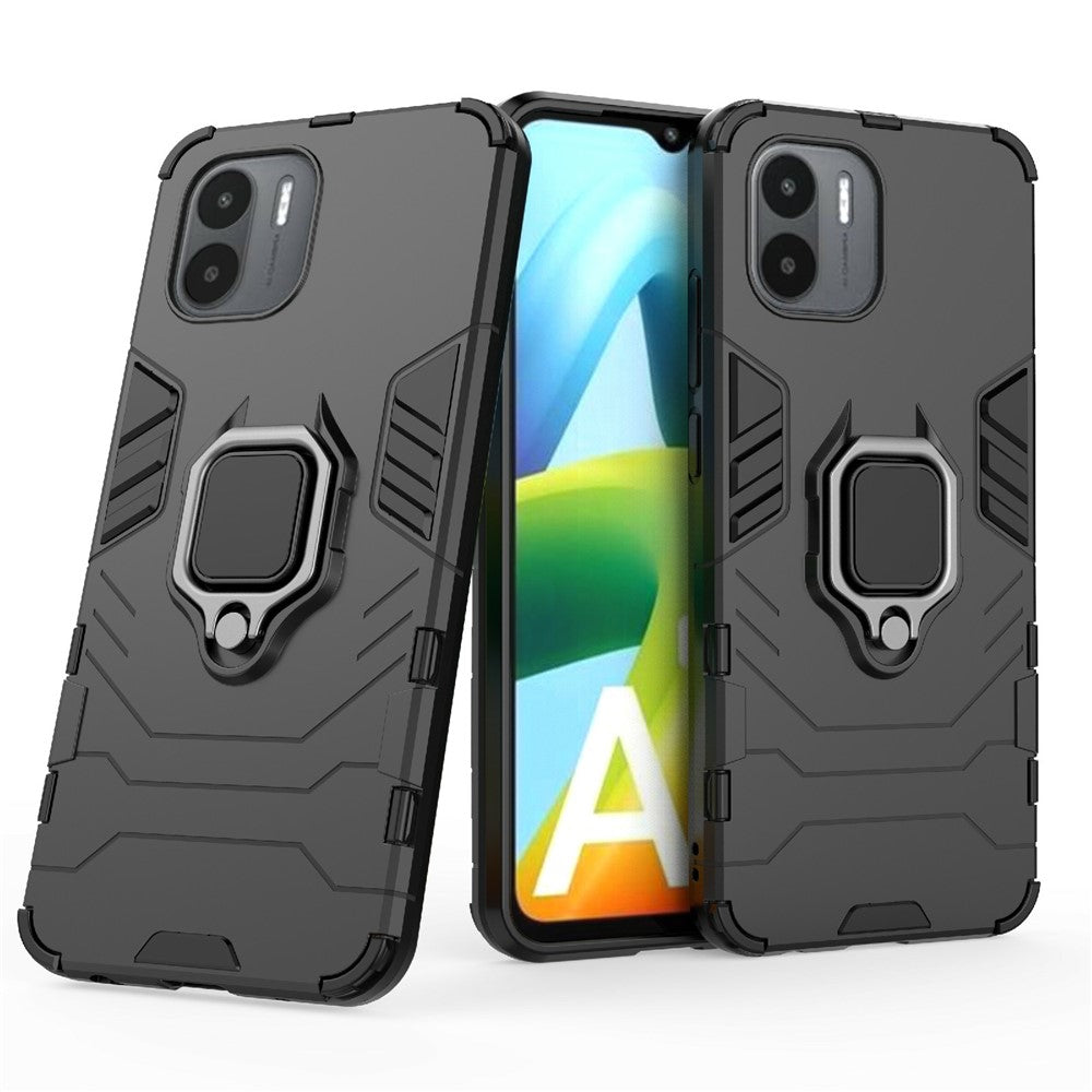 For Xiaomi Redmi A1 4G / A2 4G Phone Case Ring Holder Kickstand Hybrid Hard PC Soft TPU Scratch Resistant Protective Cover