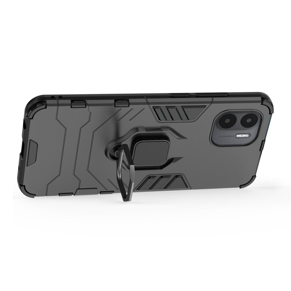 For Xiaomi Redmi A1 4G / A2 4G Phone Case Ring Holder Kickstand Hybrid Hard PC Soft TPU Scratch Resistant Protective Cover
