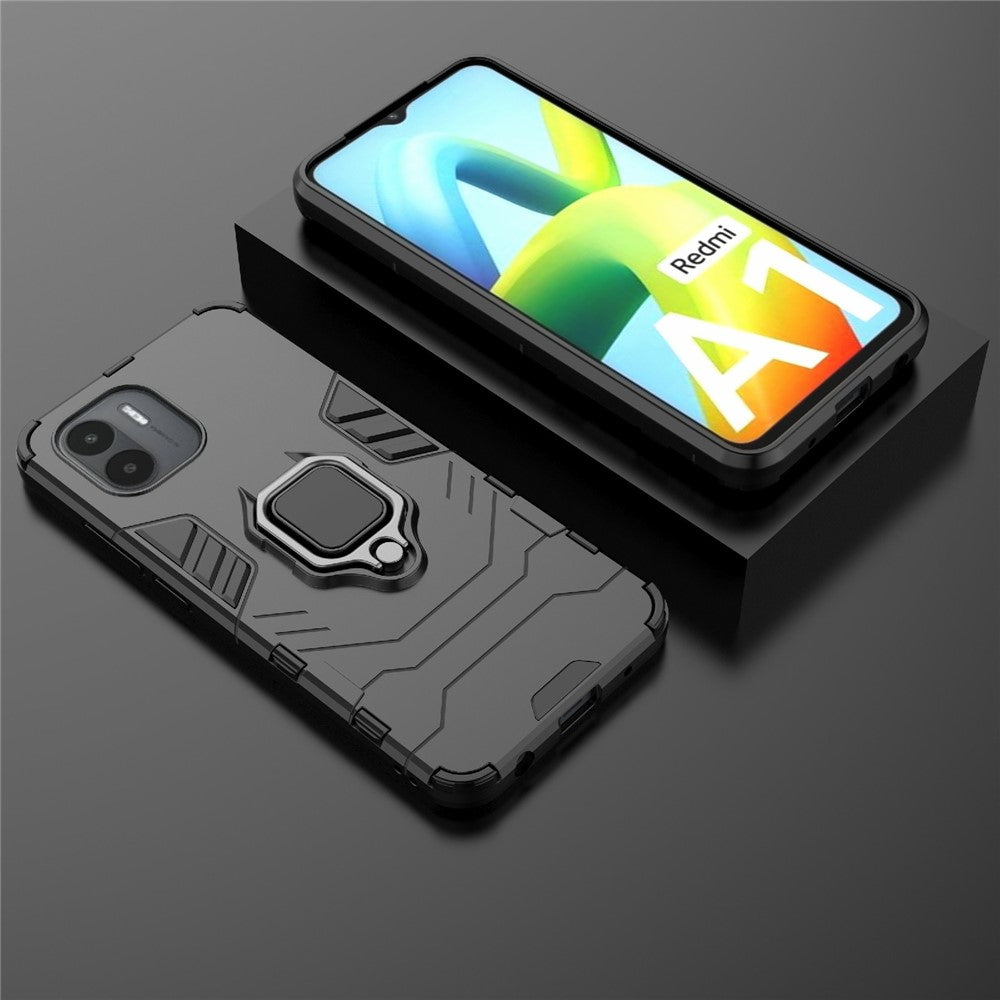 For Xiaomi Redmi A1 4G / A2 4G Phone Case Ring Holder Kickstand Hybrid Hard PC Soft TPU Scratch Resistant Protective Cover