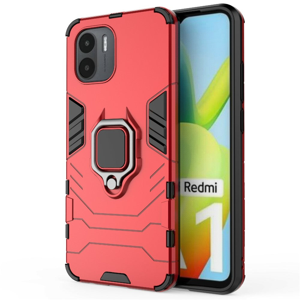 For Xiaomi Redmi A1 4G / A2 4G Phone Case Ring Holder Kickstand Hybrid Hard PC Soft TPU Scratch Resistant Protective Cover