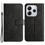 Xiaomi Redmi Note 14 4G (163.25mm) Fodral Linjemönster Plånbok Läder mobilskal