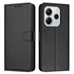 For Xiaomi Redmi Note 14 4G (163.25mm) Case Stand Wallet Leather Phone Cover with Strap