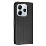 For Xiaomi Redmi Note 14 4G (163.25mm) Case Stand Wallet Leather Phone Cover with Strap
