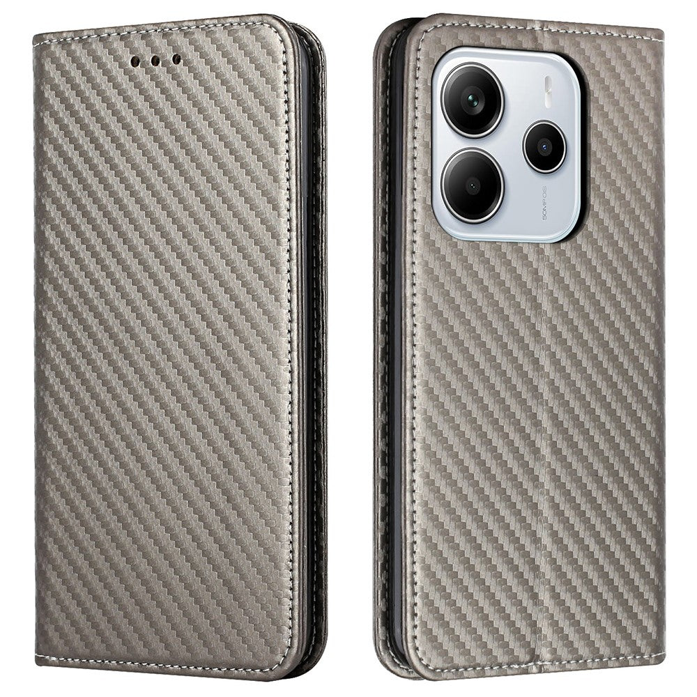 Xiaomi Redmi Note 14 4G (163.25mm) Fodral Läder Flip mobilfodral Stativ Stark Magnetstängning