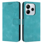 For Xiaomi Redmi Note 14 4G (163.25mm) Case Solid Color Leather Wallet Protective Phone Cover