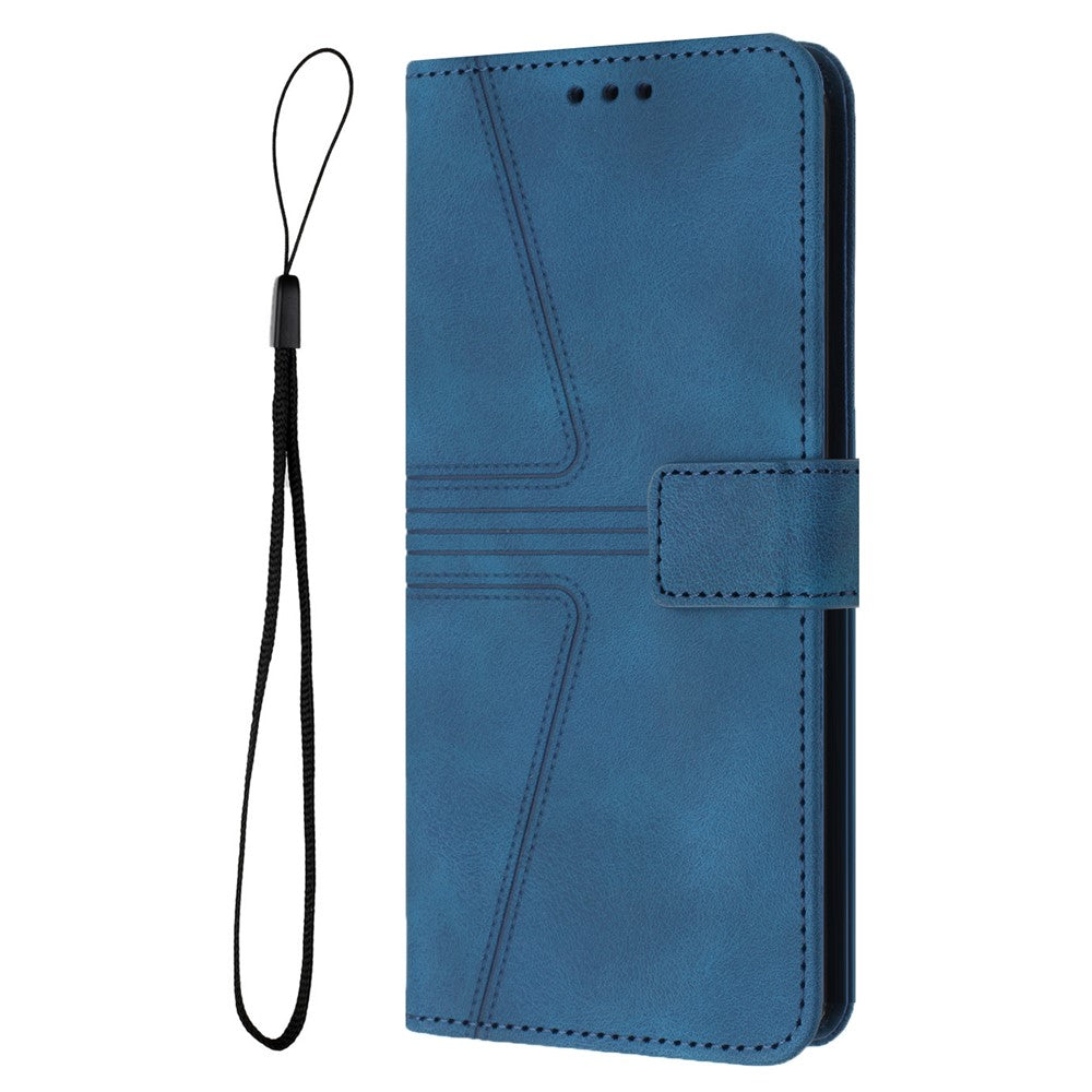 For Xiaomi Redmi Note 14 4G (163.25mm) Case Triangle Imprinted Anti-Scratch Phone Wallet Cover
