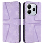 For Xiaomi Redmi Note 14 4G (163.25mm) Case Triangle Imprinted Anti-Scratch Phone Wallet Cover