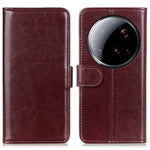 For Xiaomi 15 Ultra Case Crazy Horse Texture PU Leather Phone Stand Cover