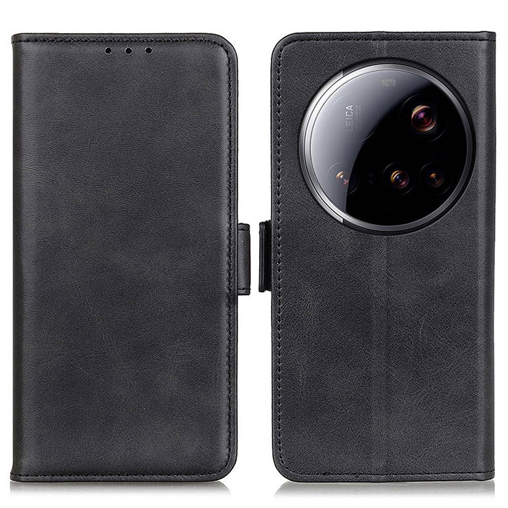 For Xiaomi 15 Ultra Case Stand Cowhide Texture PU Leather Phone Cover