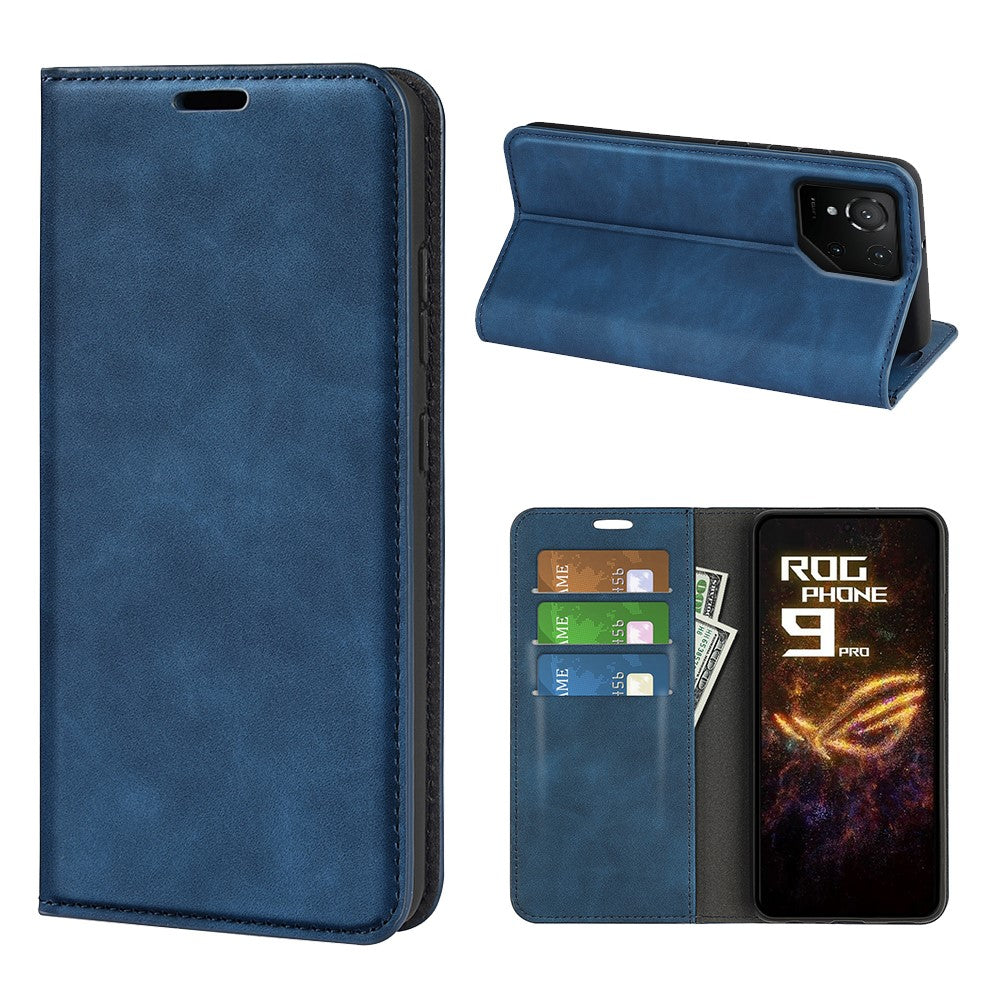 For Asus ROG Phone 9 Pro 5G Case Skin Touch Leather Wallet Phone Cover