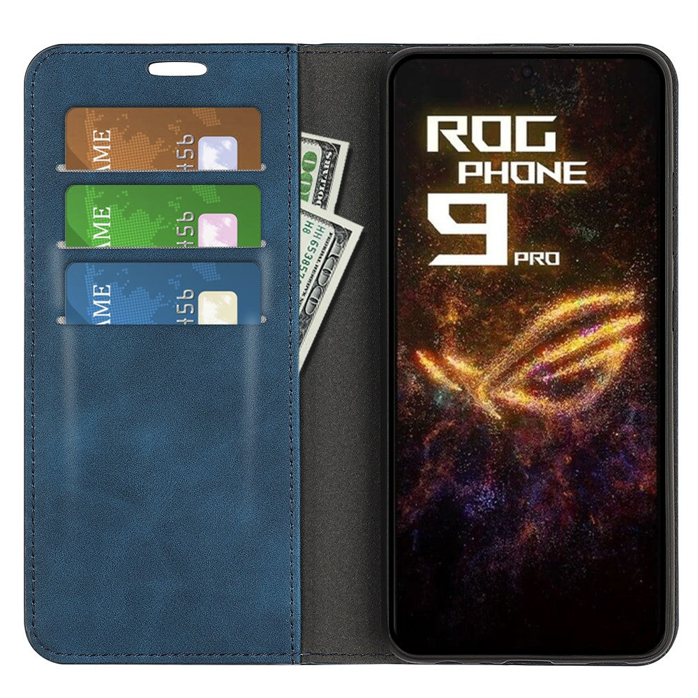 For Asus ROG Phone 9 Pro 5G Case Skin Touch Leather Wallet Phone Cover