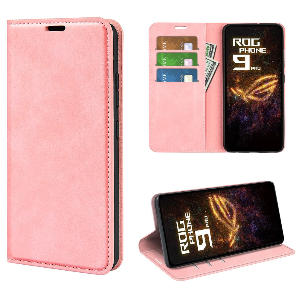 For Asus ROG Phone 9 Pro 5G Case Skin Touch Leather Wallet Phone Cover