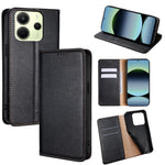 For Xiaomi Redmi Note 14 4G (163.25mm) Case Wallet PU Leather Magnetic Auto-Absorbed Phone Cover