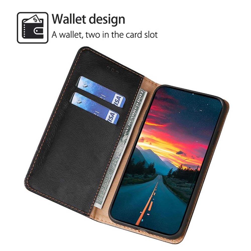 For Xiaomi Redmi Note 14 Pro 4G Case Wallet PU Leather Magnetic Auto-Absorbed Phone Cover