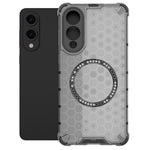 Til Samsung Galaxy S25 Edge Magnetisk etui Honeycomb Design TPU + PC Telefoncover