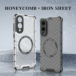 Til Samsung Galaxy S25 Edge Magnetisk etui Honeycomb Design TPU + PC Telefoncover