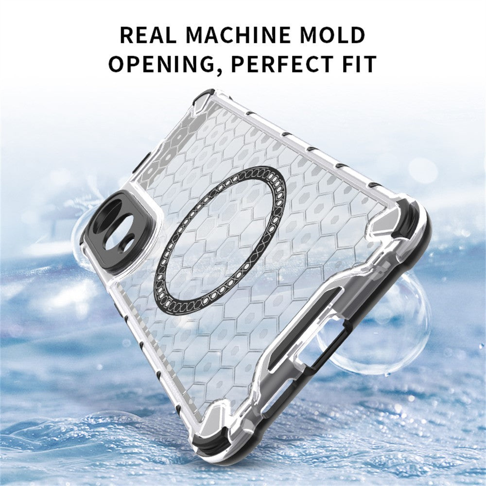 Til Samsung Galaxy S25 Edge Magnetisk etui Honeycomb Design TPU + PC Telefoncover