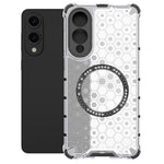 Til Samsung Galaxy S25 Edge Magnetisk etui Honeycomb Design TPU + PC Telefoncover