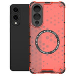Til Samsung Galaxy S25 Edge Magnetisk etui Honeycomb Design TPU + PC Telefoncover