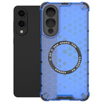For Samsung Galaxy S25 Edge Magnetic Case Honeycomb Design TPU + PC Phone Cover