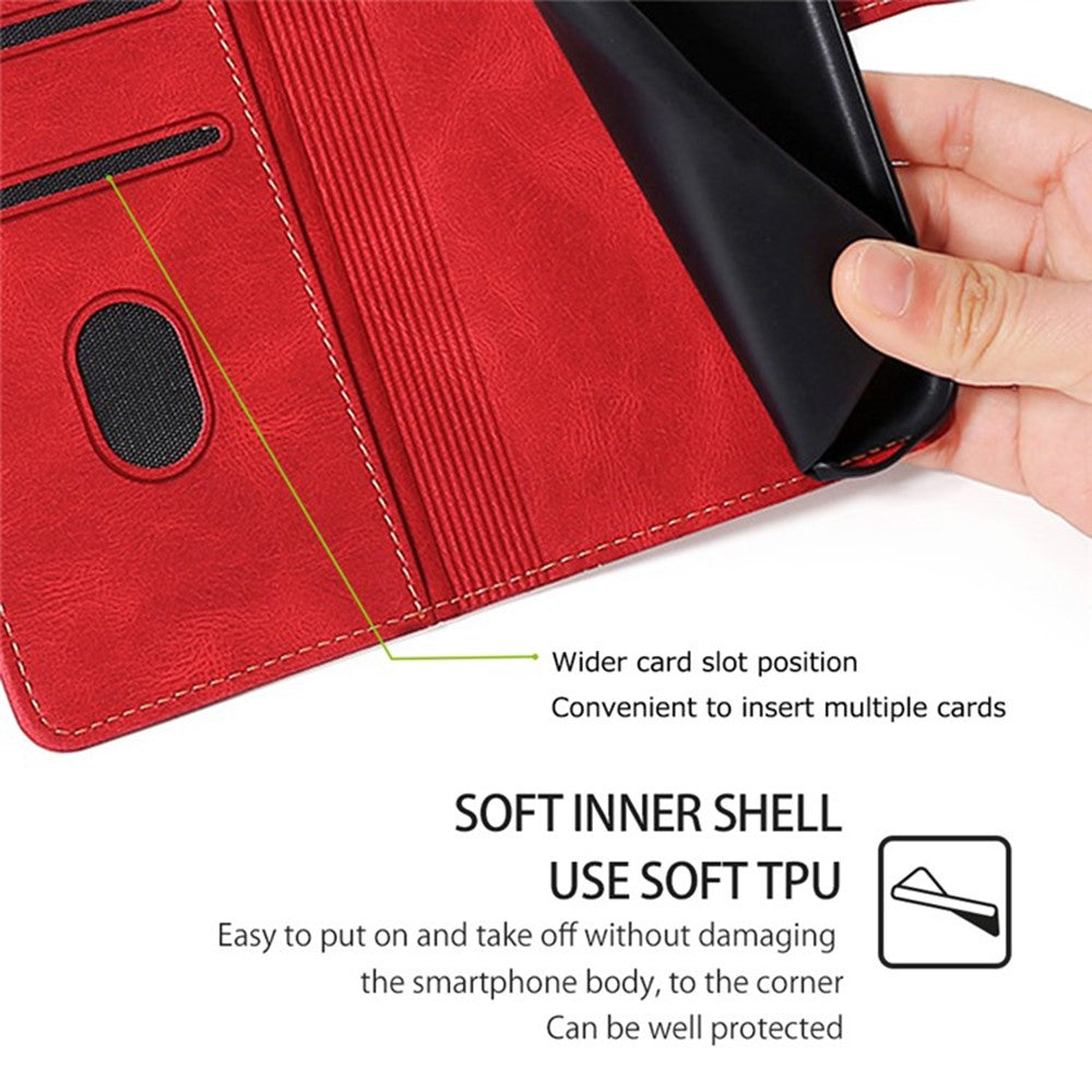 For Xiaomi Redmi Note 14 4G (163.25mm) Case Leather Wallet Phone Cover with Straw Hat Magnetic Clasp