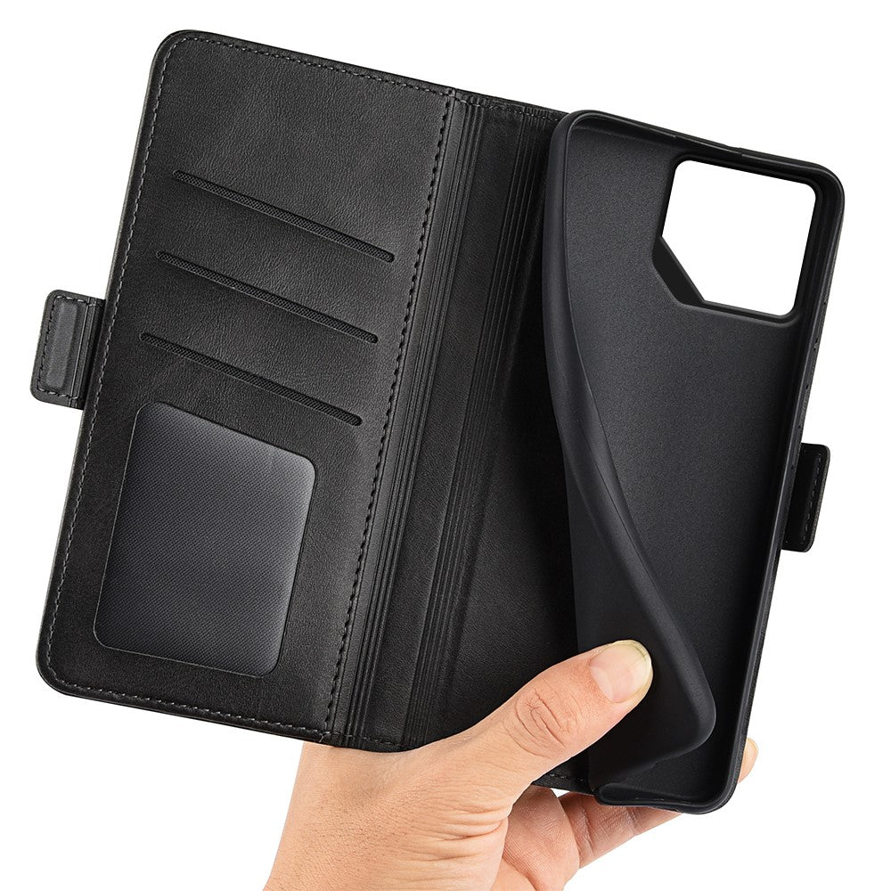 Til Asus ROG Phone 9 Pro 5G Etui Kalvetekstur Læder Pung Telefoncover