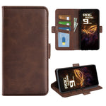 Til Asus ROG Phone 9 Pro 5G Etui Kalvetekstur Læder Pung Telefoncover