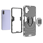 Til Samsung Galaxy F06 5G / M06 5G etui PC + TPU beskyttende telefoncover med ringstativ