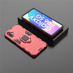 Til Samsung Galaxy F06 5G / M06 5G etui PC + TPU beskyttende telefoncover med ringstativ