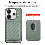 For Xiaomi Redmi Note 14 4G (163.25mm) Case Magnetic Detachable Card Holder Phone Back Cover