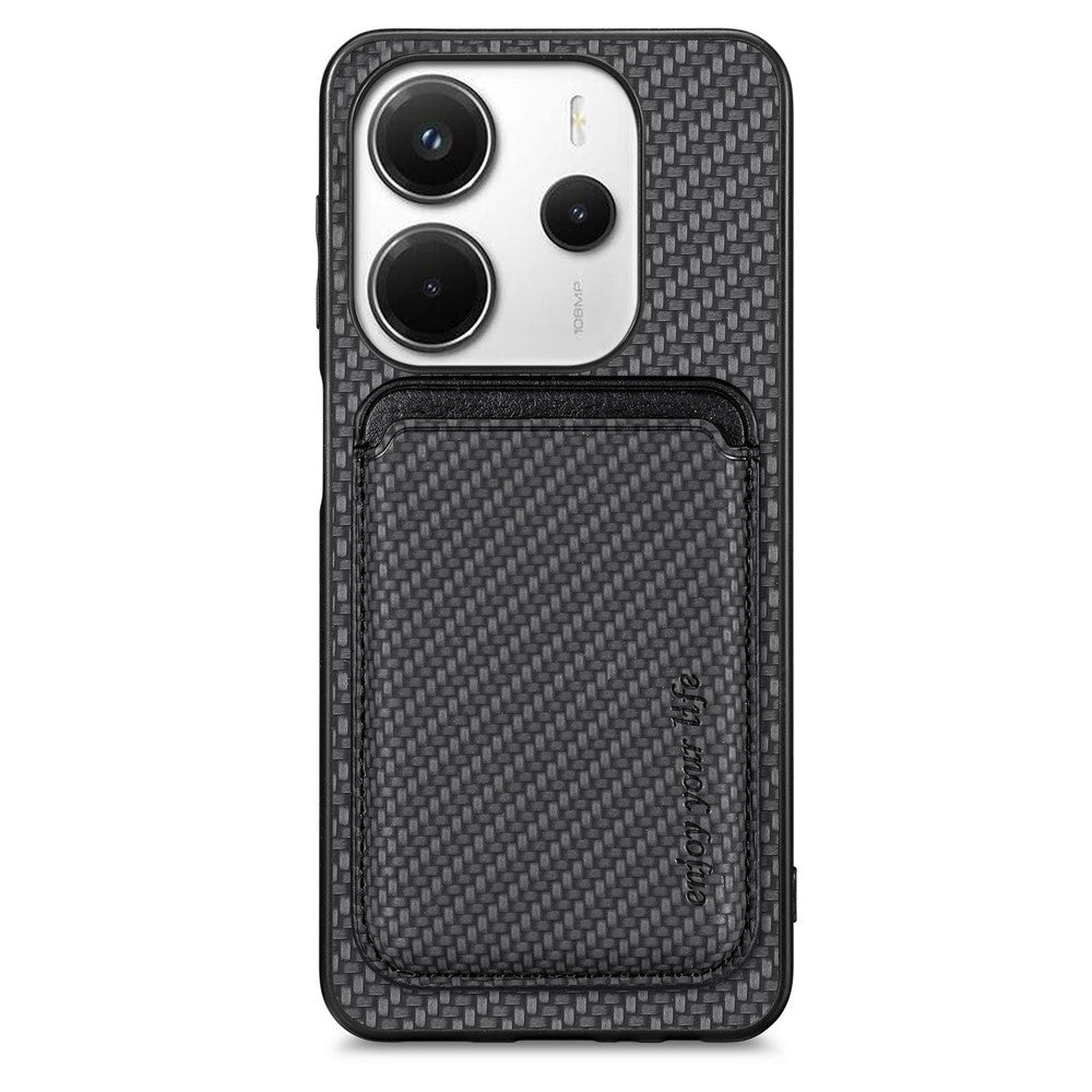 For Xiaomi Redmi Note 14 4G (163.25mm) Case Magnetic Detachable Card Holder Phone Back Cover