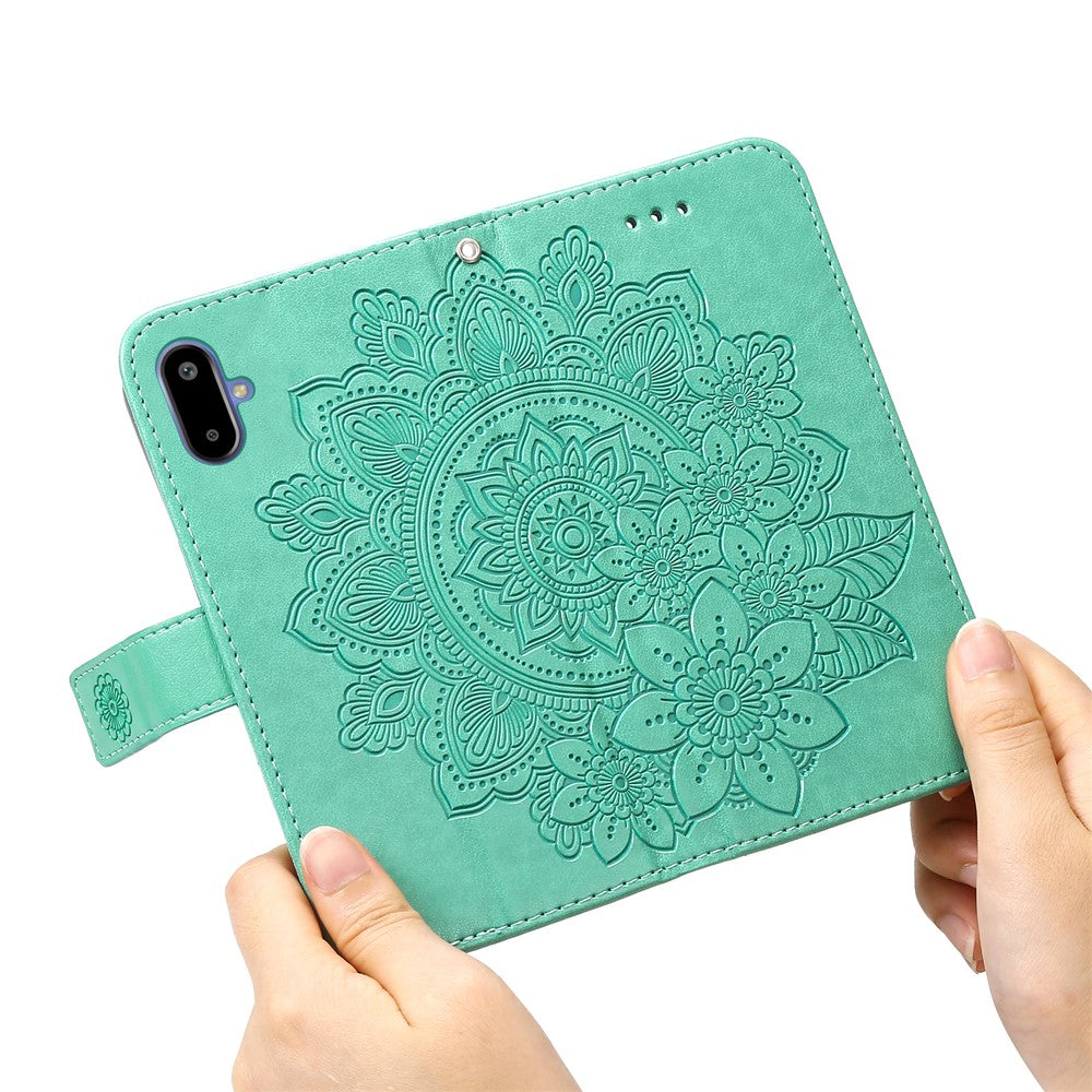 For Samsung Galaxy F06 5G Case Floral Pattern PU Leather Wallet Stand Phone Cover