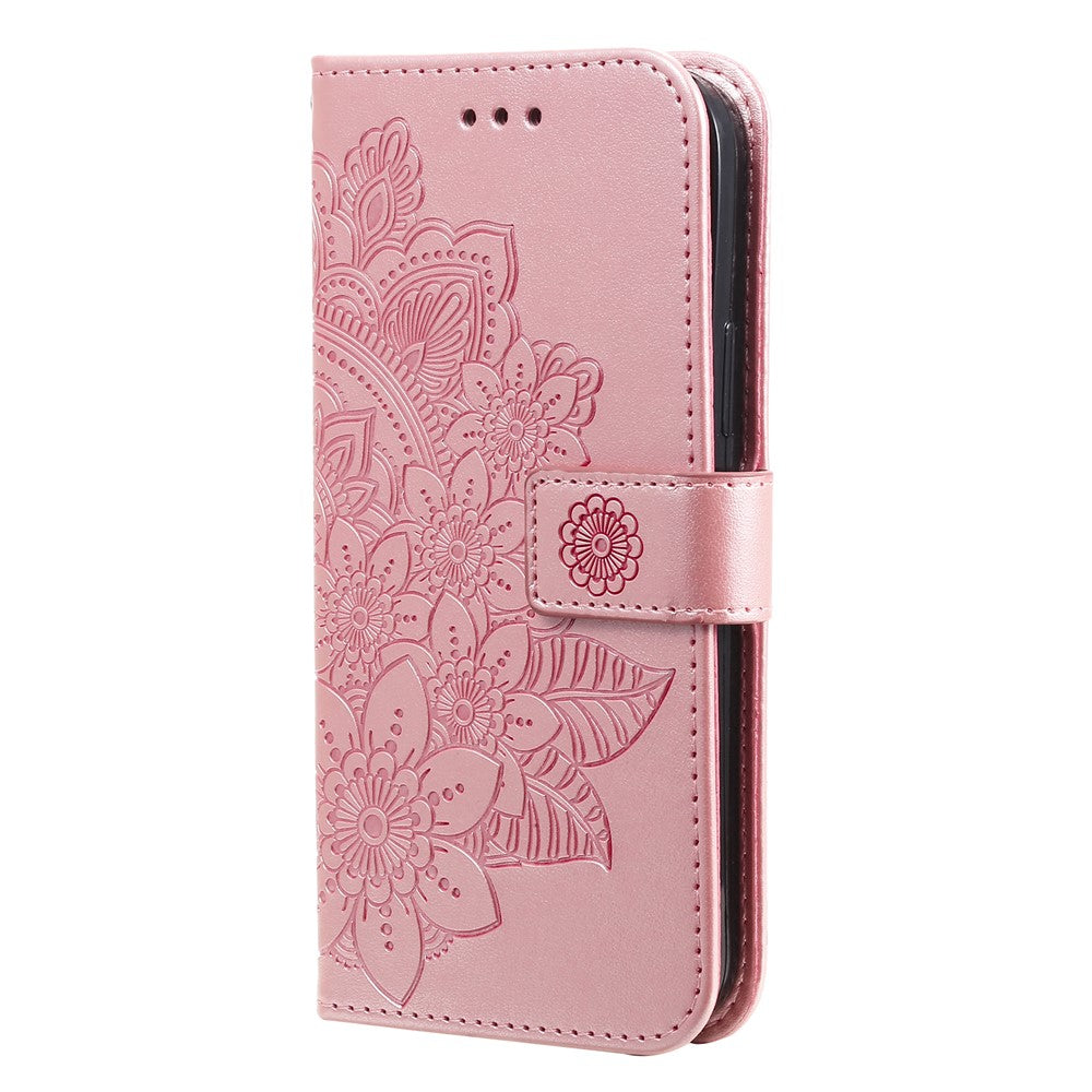 For Samsung Galaxy F06 5G Case Floral Pattern PU Leather Wallet Stand Phone Cover