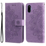 For Samsung Galaxy F06 5G Case Floral Pattern PU Leather Wallet Stand Phone Cover