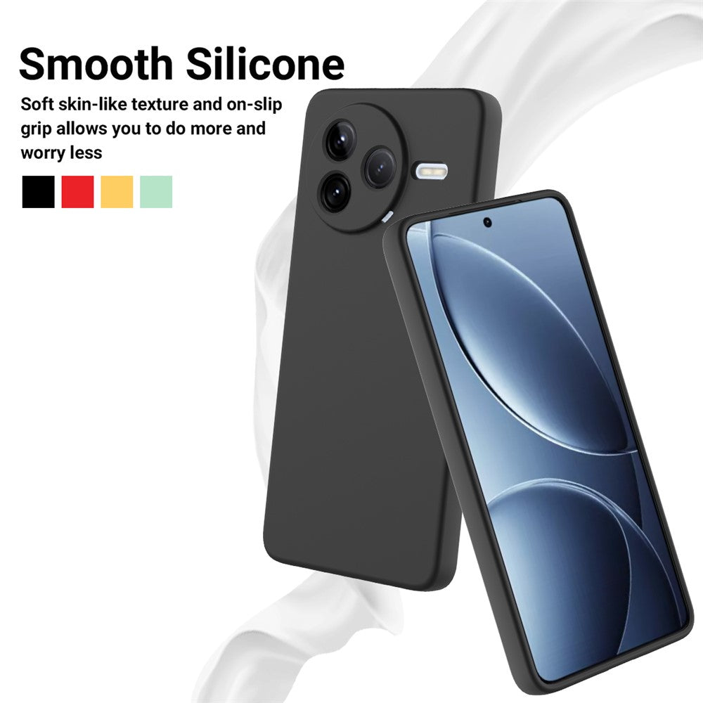 For Xiaomi Poco F7 Pro 5G / Redmi K80 5G Liquid Silicone Case Phone Back Cover with Hand Strap