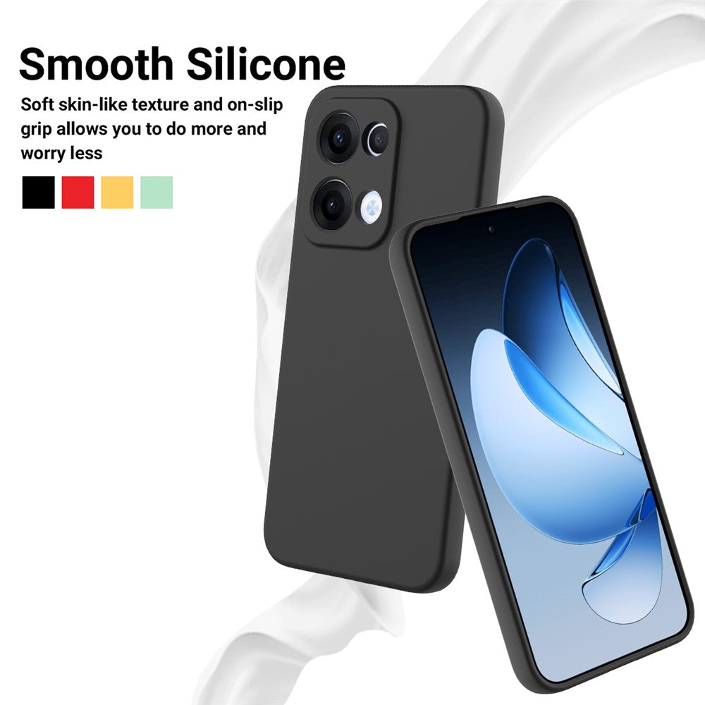 For Oppo Reno13 5G (Global) Liquid Silicone Case Phone Back Cover with Hand Strap