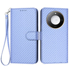 For Honor X60 5G / Honor X9c Smart 5G Wallet Case with Strap Carbon Fiber Texture Leather Mobile Cover