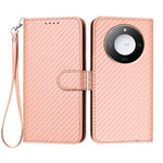 For Honor X60 5G / Honor X9c Smart 5G Wallet Case with Strap Carbon Fiber Texture Leather Mobile Cover