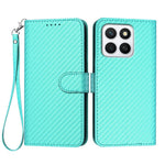 Honor X8b 4G / Honor X8c 4G Pung Etui med Rem Kulfiber Tekstur Læder Mobilcover