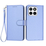 Honor X8b 4G / Honor X8c 4G Pung Etui med Rem Kulfiber Tekstur Læder Mobilcover