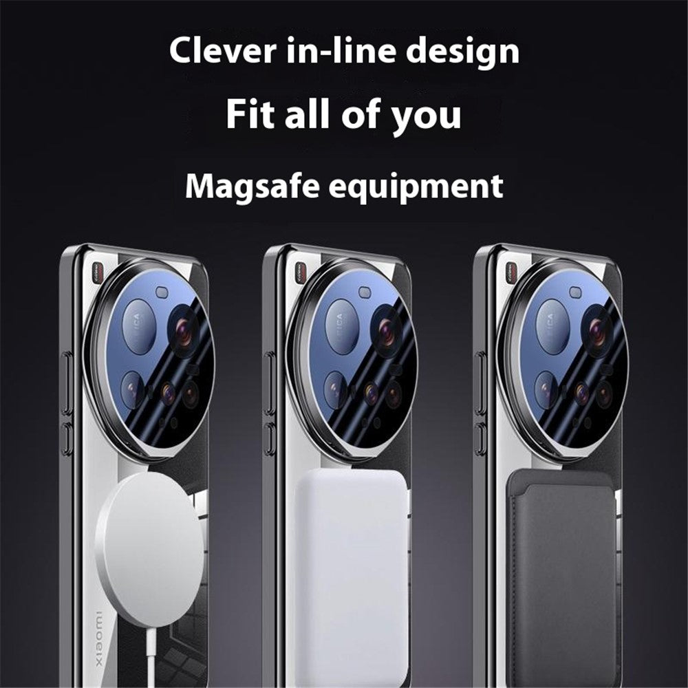 For Xiaomi 15 Ultra Magnetic Case Lens Film Kickstand Clear PC Back Cover
