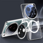 For Xiaomi 15 Ultra Magnetic Case Lens Film Kickstand Clear PC Back Cover