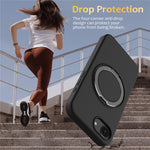 For iPhone 17th / 16th Case Compatible with MagSafe Kickstand PC + Silicone Phone Cover