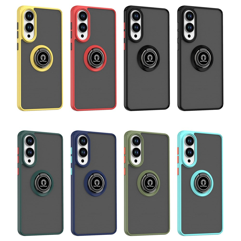 For Samsung Galaxy S25 Edge Case PC + TPU Ring Kickstand Anti Drop Phone Back Cover