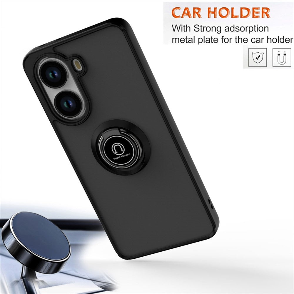 For Xiaomi Poco X7 Pro 5G Case PC + TPU Ring Kickstand Anti Drop Phone Back Cover