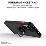 For Xiaomi Poco X7 Pro 5G Case PC + TPU Ring Kickstand Anti Drop Phone Back Cover