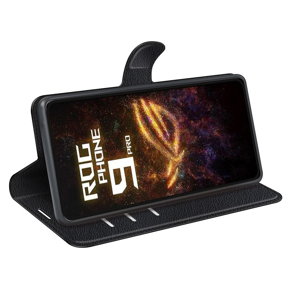 For Asus ROG Phone 9 Pro 5G Case Litchi Texture Shockproof Leather Wallet Phone Cover