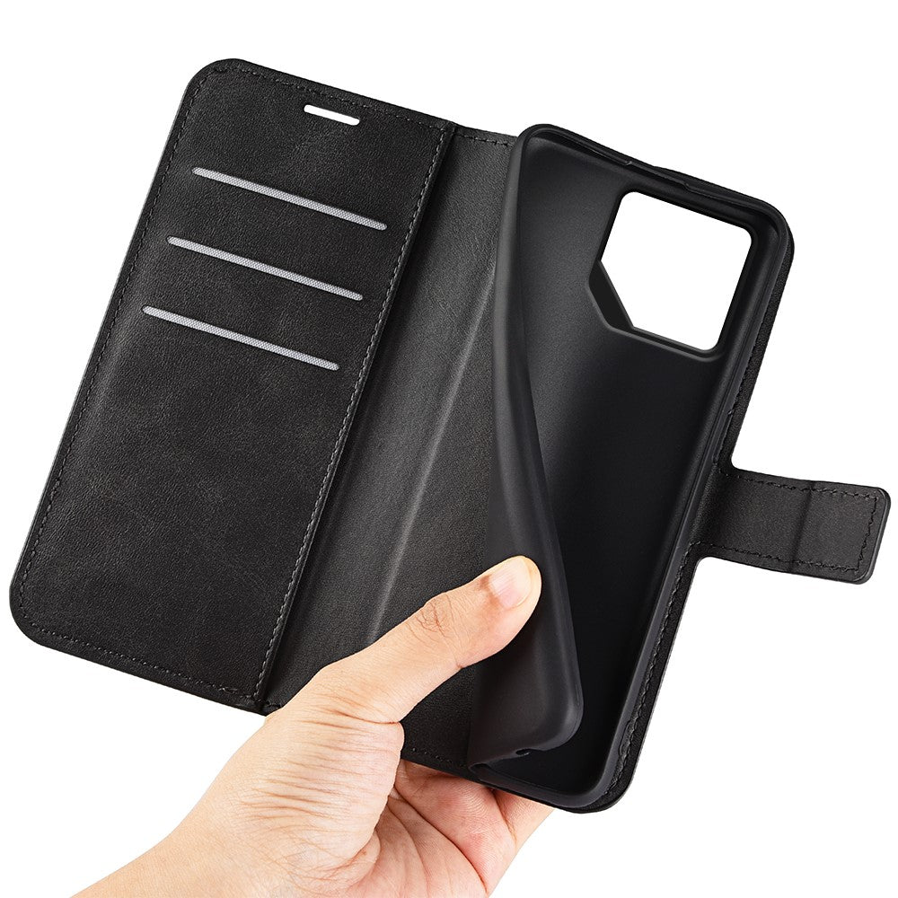 For Asus ROG Phone 9 Pro 5G Stand Case Anti-Scratch Calf Texture Leather Phone Cover